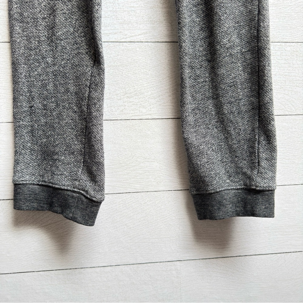 Roxy Heather Gray Jogger Sweatpants Knit Fleece Drawstring Women's Medium Cozy - Picture 7 of 10